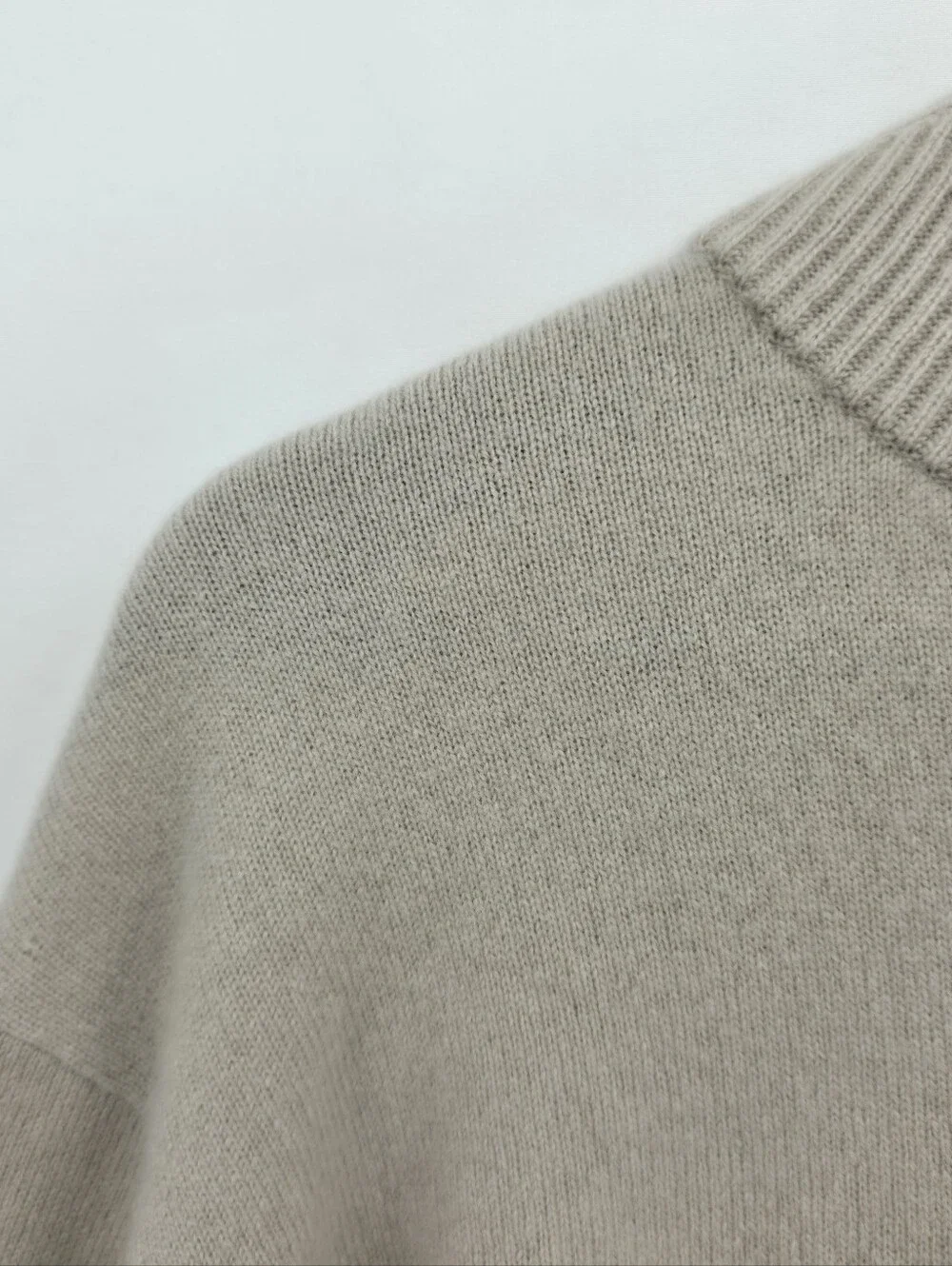 Rag & Bone 100% Cashmere Mock Neck Sweater Taupe Oversized Size Medium